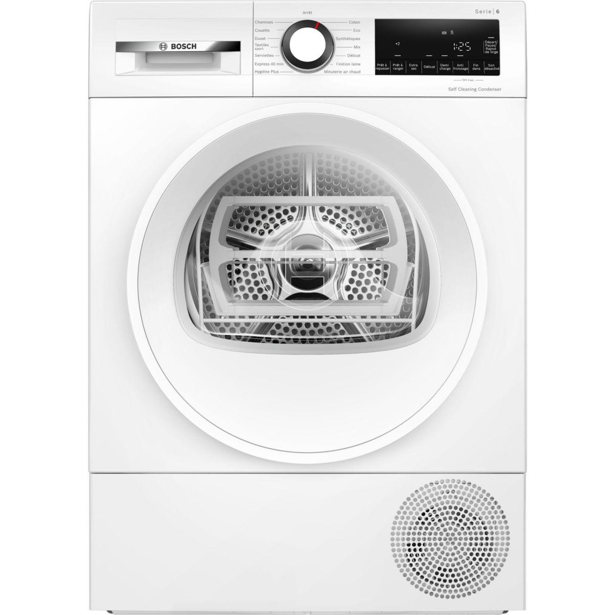 BOSCH Sèche linge pompe à chaleur WQG13500FR 9kg - Idéal famille & Ultra-silencieux & Sérénité