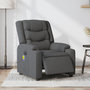 Voir la diapositive 1 : VIDAXL Fauteuil inclinable de massage electrique gris fonce tissu