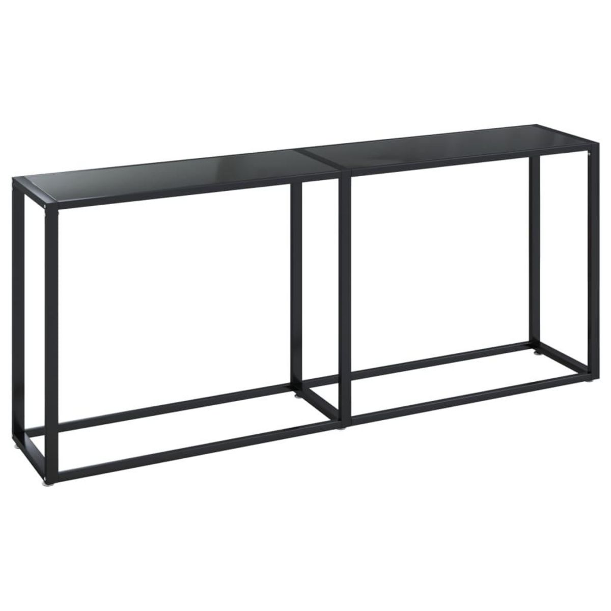 VIDAXL Table console Noir 180x35x75,5 cm Verre trempe