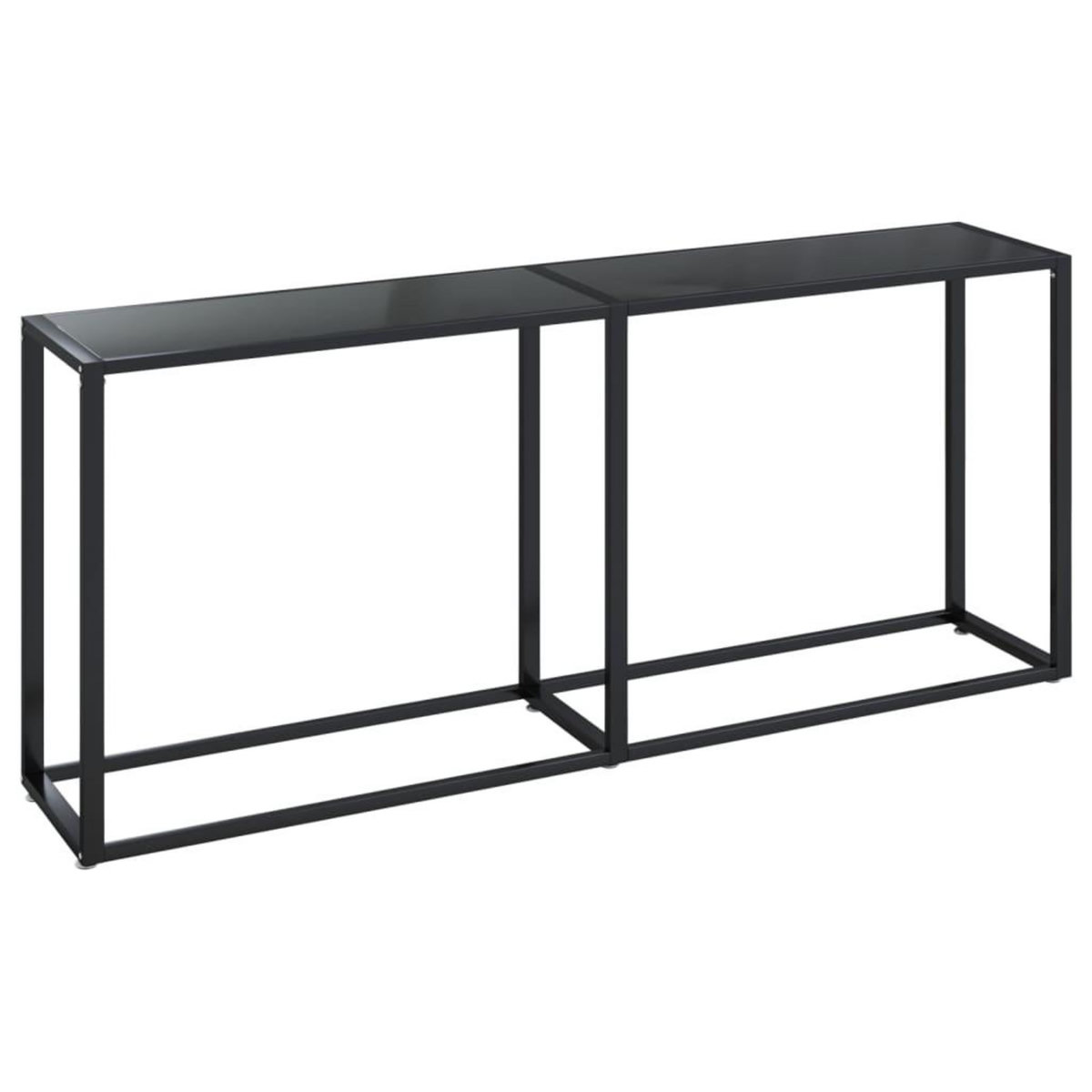 VIDAXL Table console Noir 180x35x75,5 cm Verre trempe