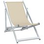 Voir la diapositive 3 : VIDAXL Chaises de plage pliantes lot de 2 creme aluminium et textilene