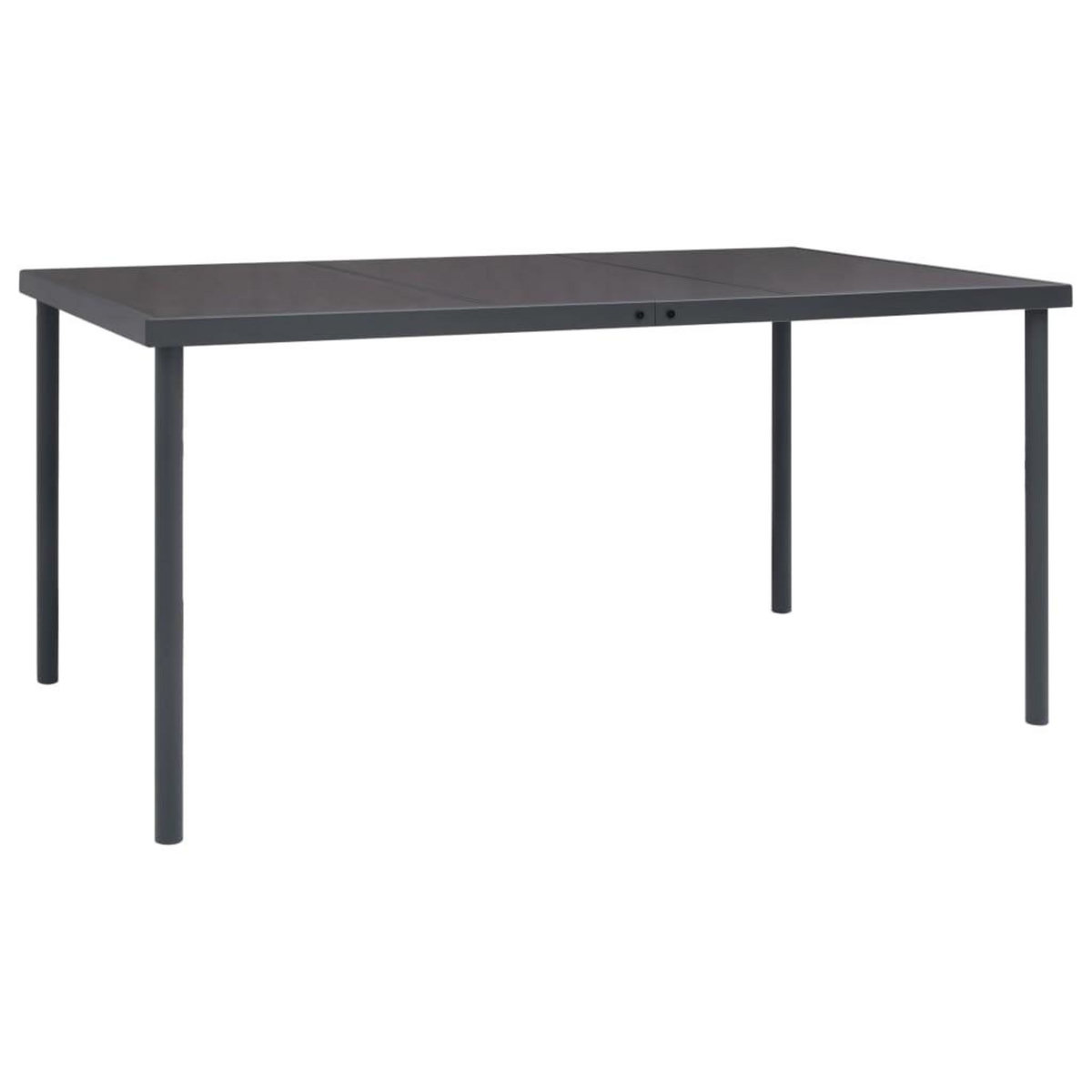 VIDAXL Table a dîner d'exterieur Anthracite 150x90x74 cm Acier