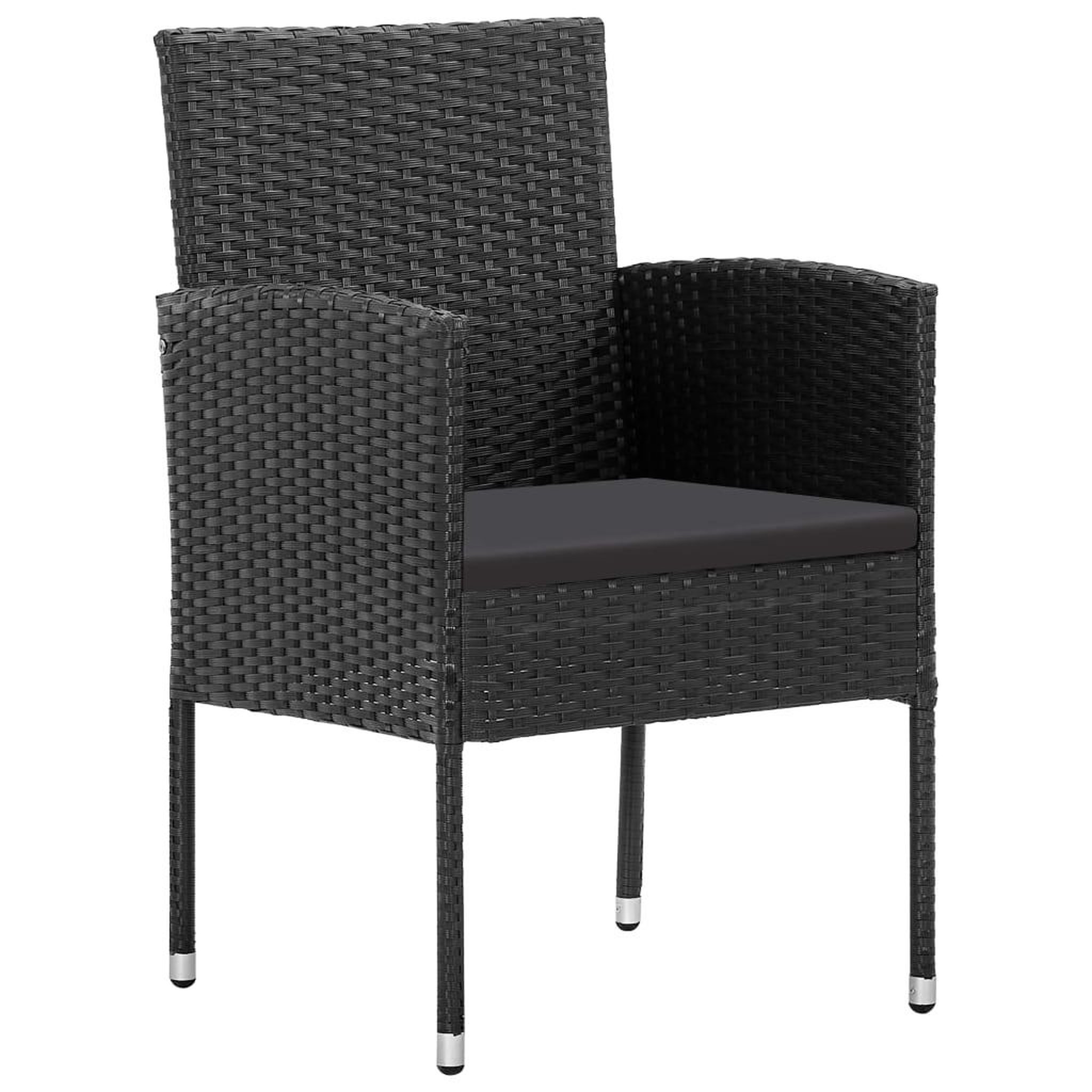 Voir la diapositive 3 : VIDAXL Ensemble a manger de jardin 3 pcs Noir