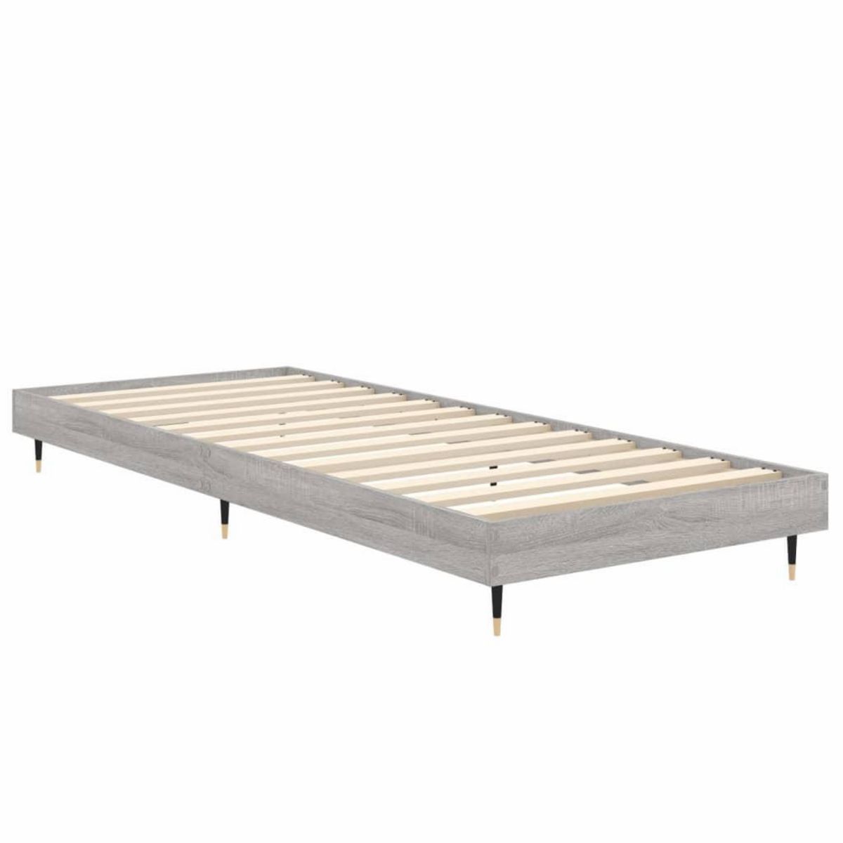 VIDAXL Cadre de lit sans matelas sonoma gris 75x190 cm
