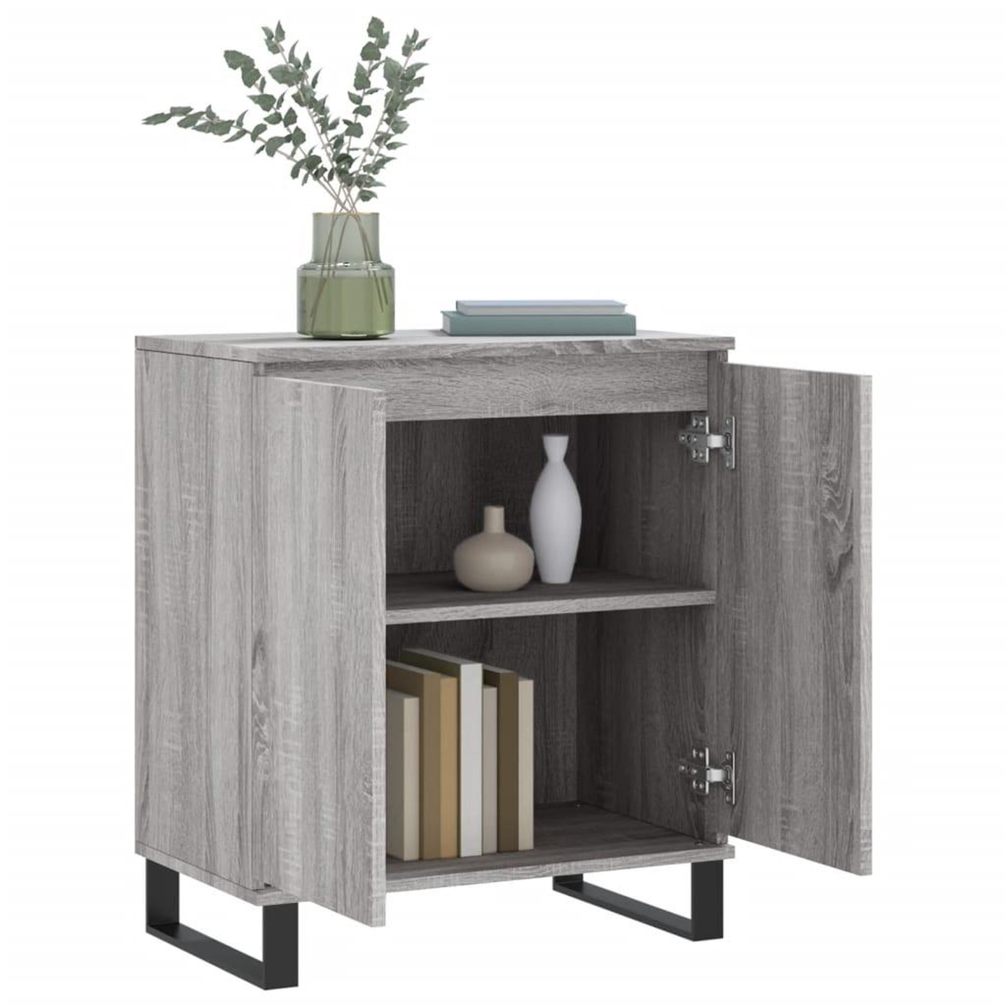 Voir la diapositive 4 : VIDAXL Buffet Sonoma gris 60x35x70 cm Bois d'ingenierie