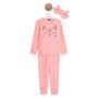 Voir la diapositive 1 : INEXTENSO Pyjama chat rose fille avec masque 