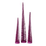 Paris Prix Lot de 3 Sapins de Noël Déco  Paillettes  40cm Fuchsia