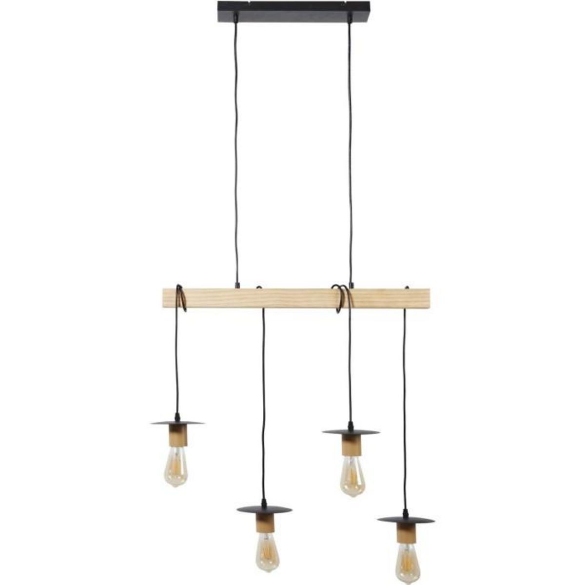 Paris Prix Lampe Suspension 4 Têtes  Florala  71cm Marron