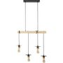 Voir la diapositive 3 : Paris Prix Lampe Suspension 4 Têtes  Florala  71cm Marron