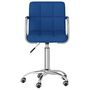 Voir la diapositive 2 : VIDAXL Chaise pivotante de salle a manger Bleu Tissu