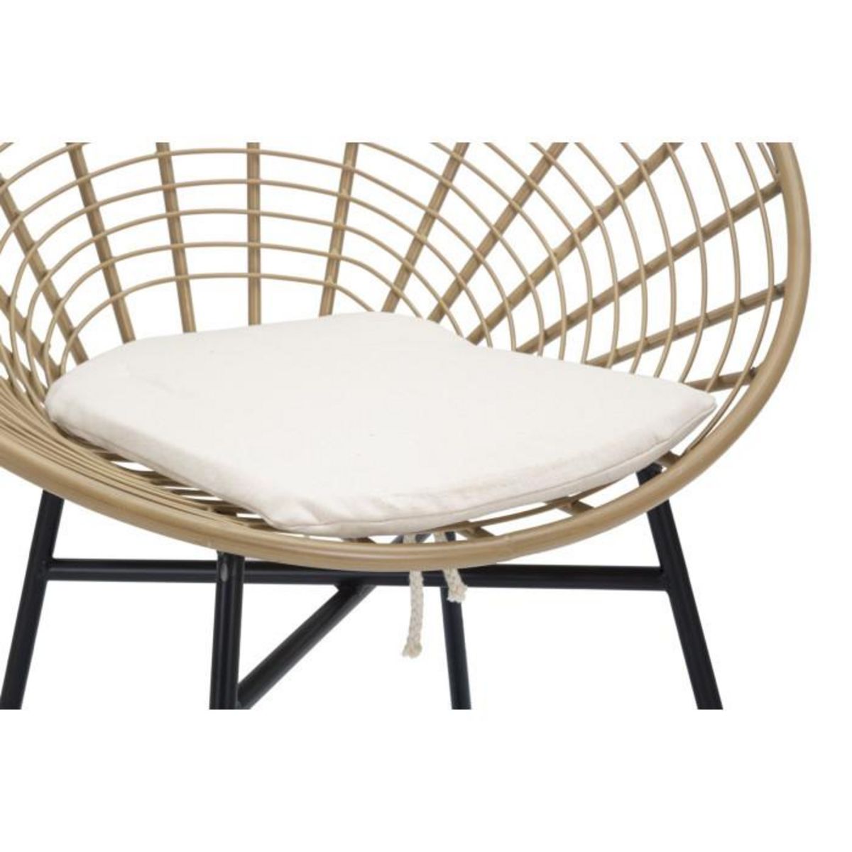 Paris Prix Chaise Design en Métal  Panama  88cm Naturel
