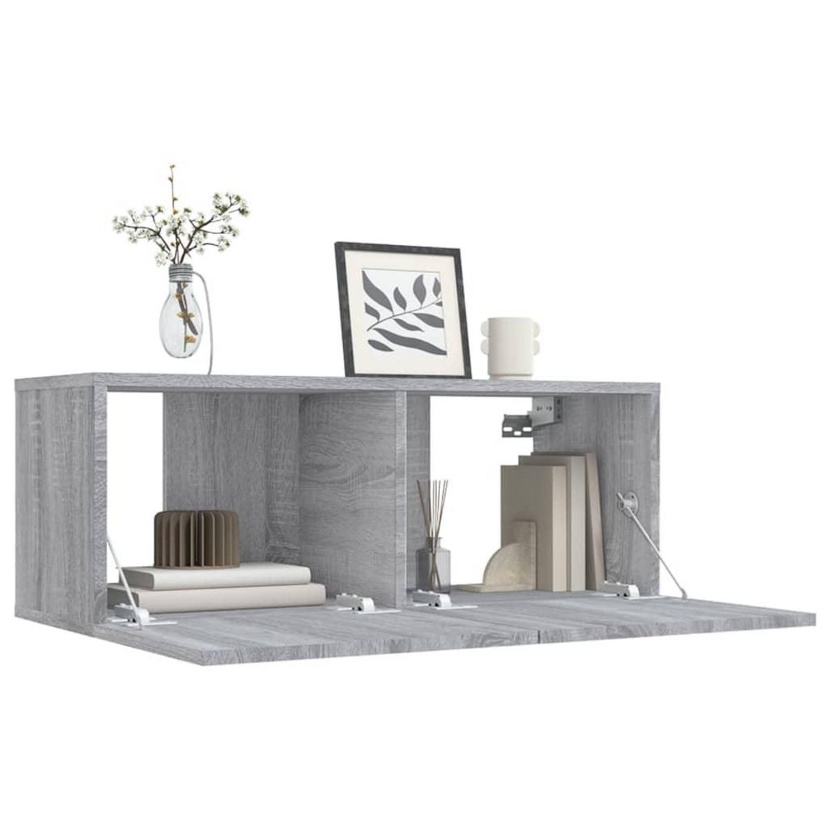 VIDAXL Meuble TV sonoma gris 80x30x30 cm bois d'ingenierie