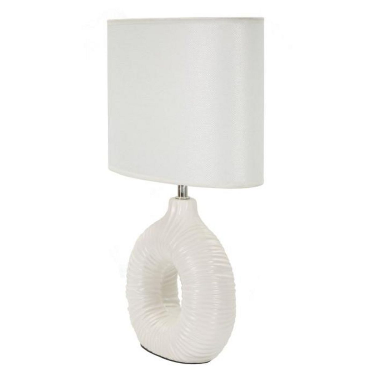 Paris Prix Lampe à Poser en Céramique  Seta  43cm Blanc