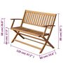 Voir la diapositive 5 : VIDAXL Banc de jardin 120 cm Bois d'acacia solide