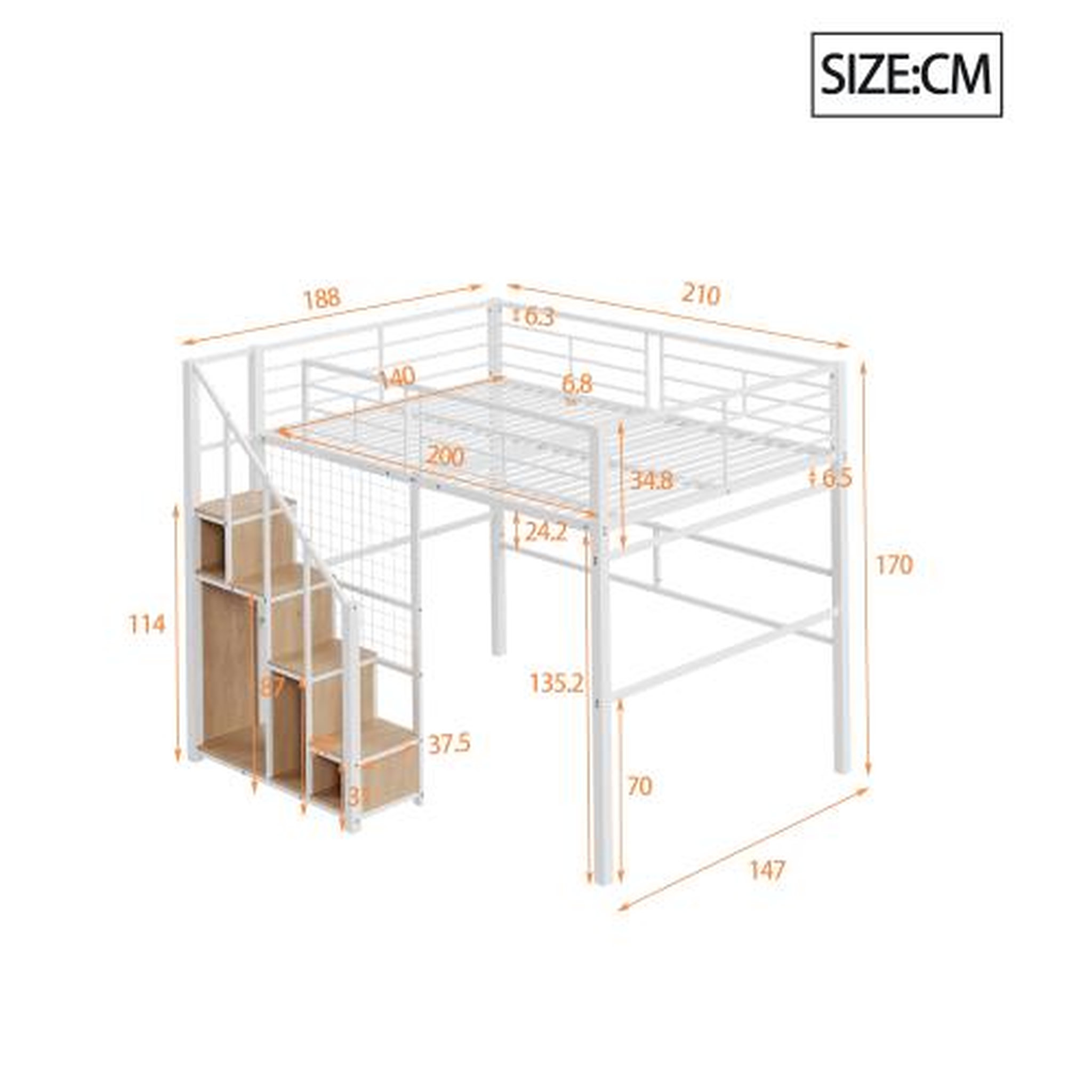 Voir la diapositive 3 : MERAX Lit mezzanine enfant