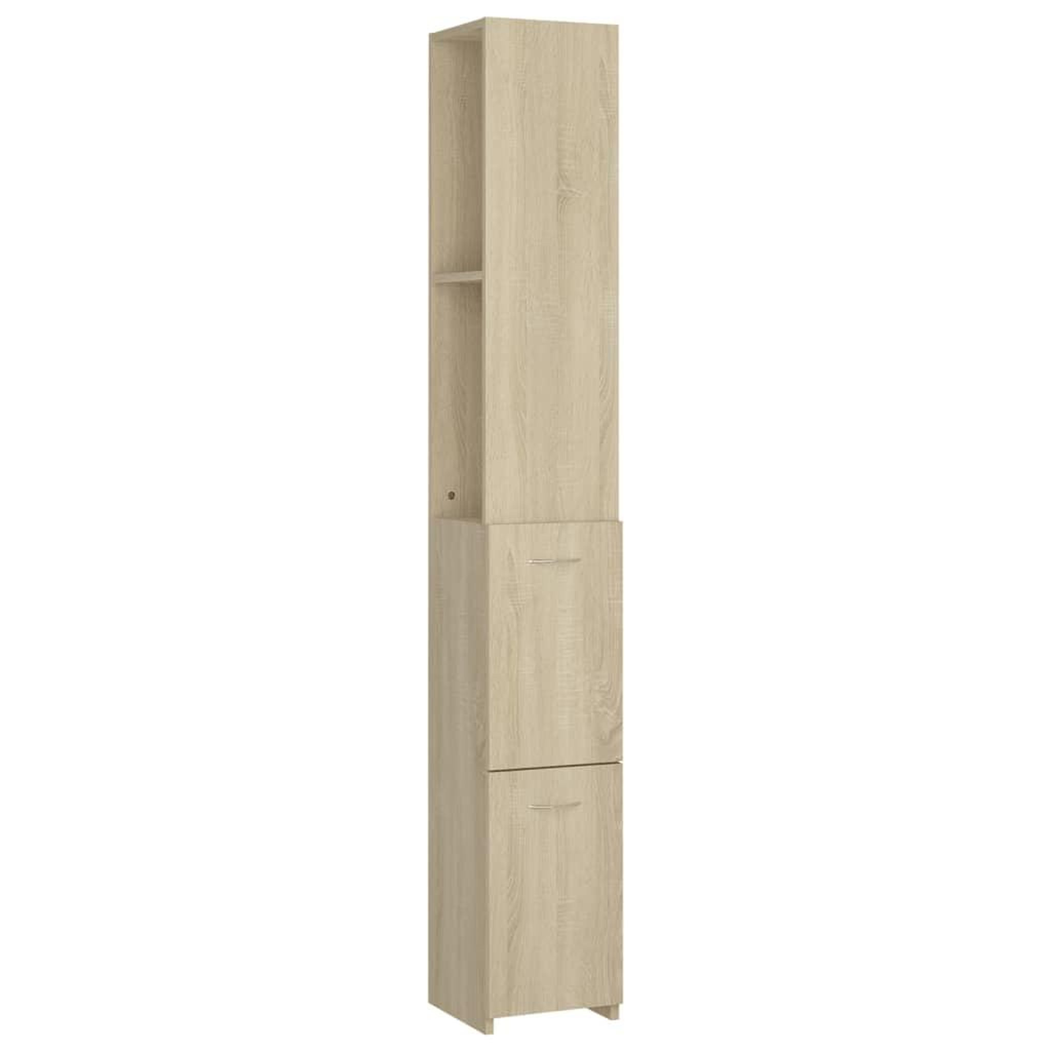 Voir la diapositive 2 : VIDAXL Armoire salle de bain chene sonoma 25x26,5x170 cm