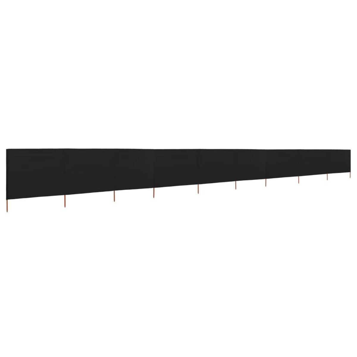 VIDAXL Paravent 9 panneaux Tissu 1200 x 160 cm Noir