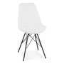 Voir la diapositive 1 : Paris Prix Chaise Design en Tissu Bouclé  Cathleen  83cm Blanc
