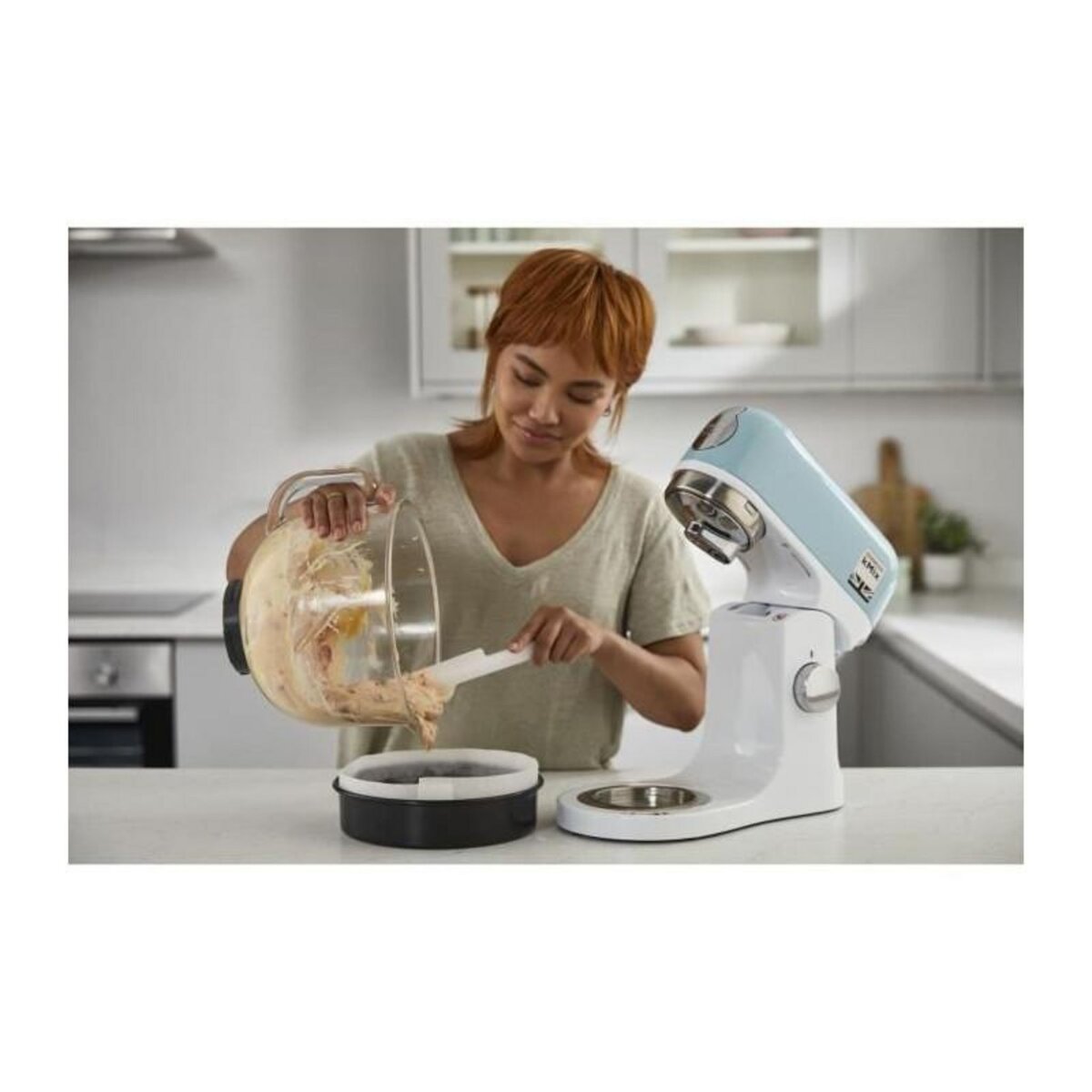 KENWOOD Robot pâtissier multifonction KENWOOD KMX754PB - Moteur professionnel 1000W - 2 sorties pour accessoires - Bol en verre 5L avec