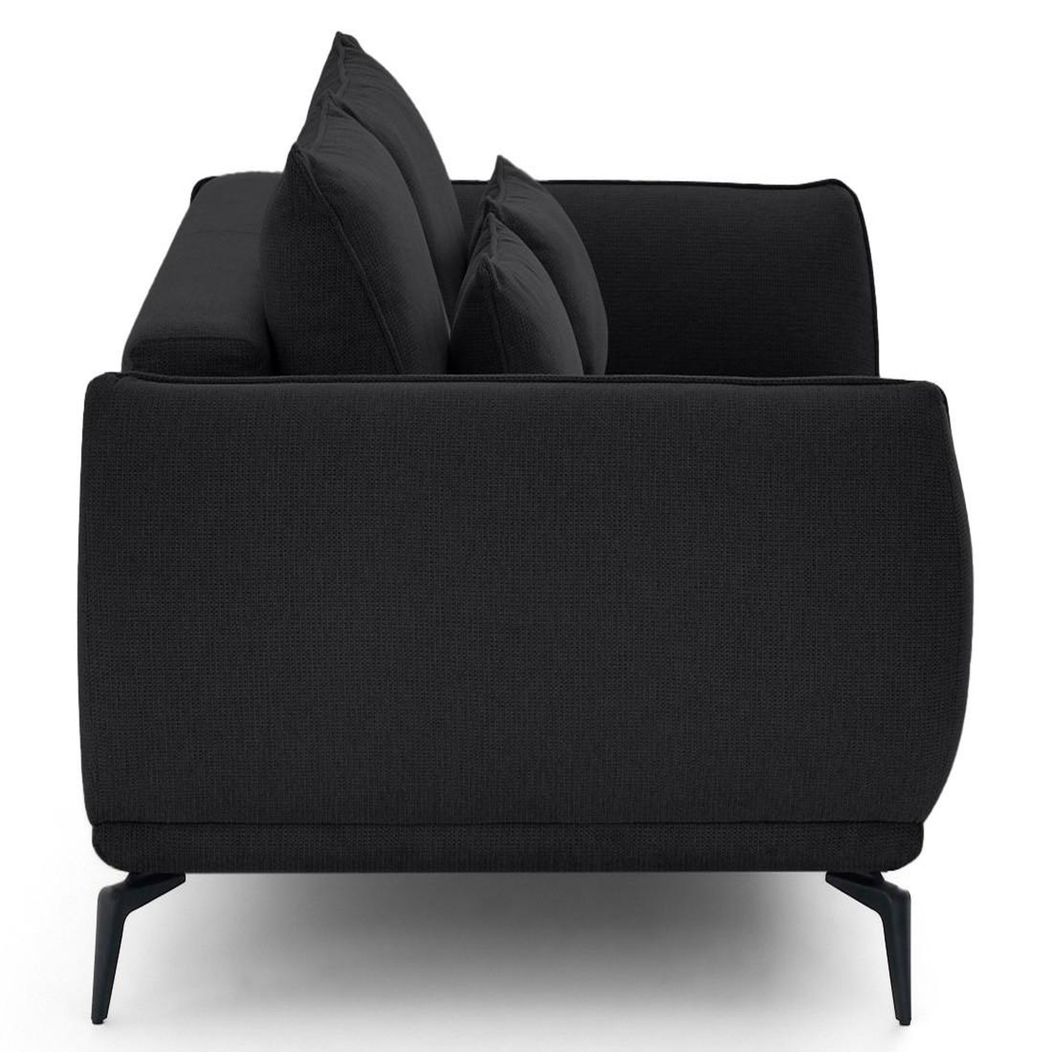 Voir la diapositive 4 : LISA DESIGN Arica - canapé droit 2 places en tissu texturé