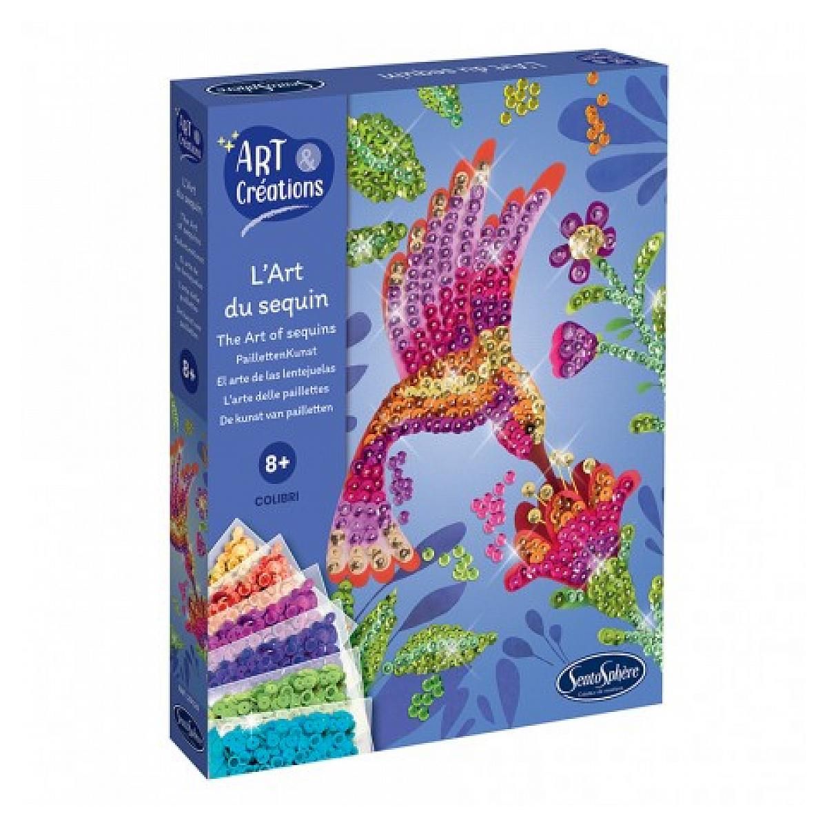 Sentosphere Art et creations - l art du sequin - Colibri