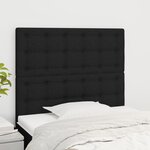 VIDAXL Tetes de lit 2 pcs Noir 80x5x78/88 cm Tissu