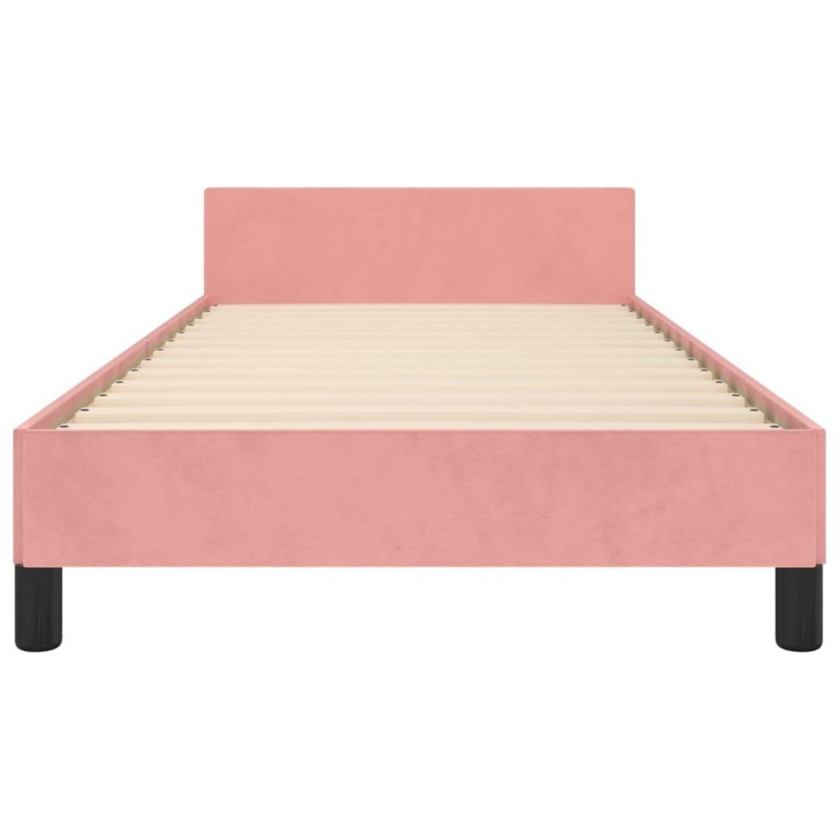 VIDAXL Cadre de lit et tete de lit sans matelas rose 80x200 cm velours