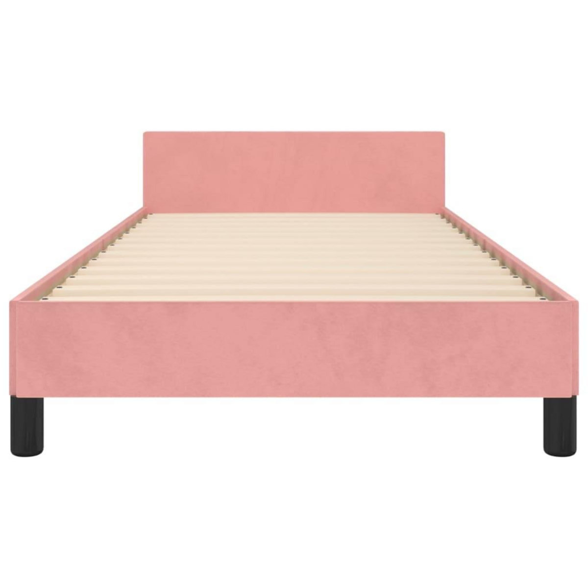 VIDAXL Cadre de lit et tete de lit sans matelas rose 80x200 cm velours