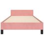 Voir la diapositive 5 : VIDAXL Cadre de lit et tete de lit sans matelas rose 80x200 cm velours