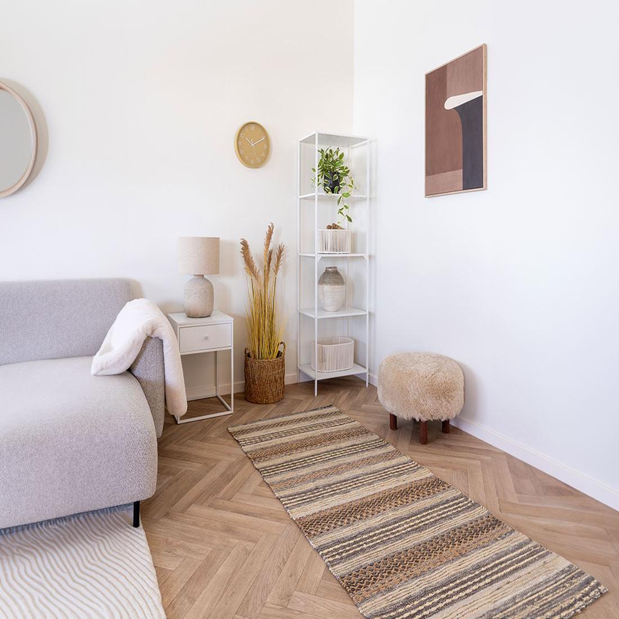Voir la diapositive 5 : BEST MOBILIER Mani - pouf - en fausse fourrure