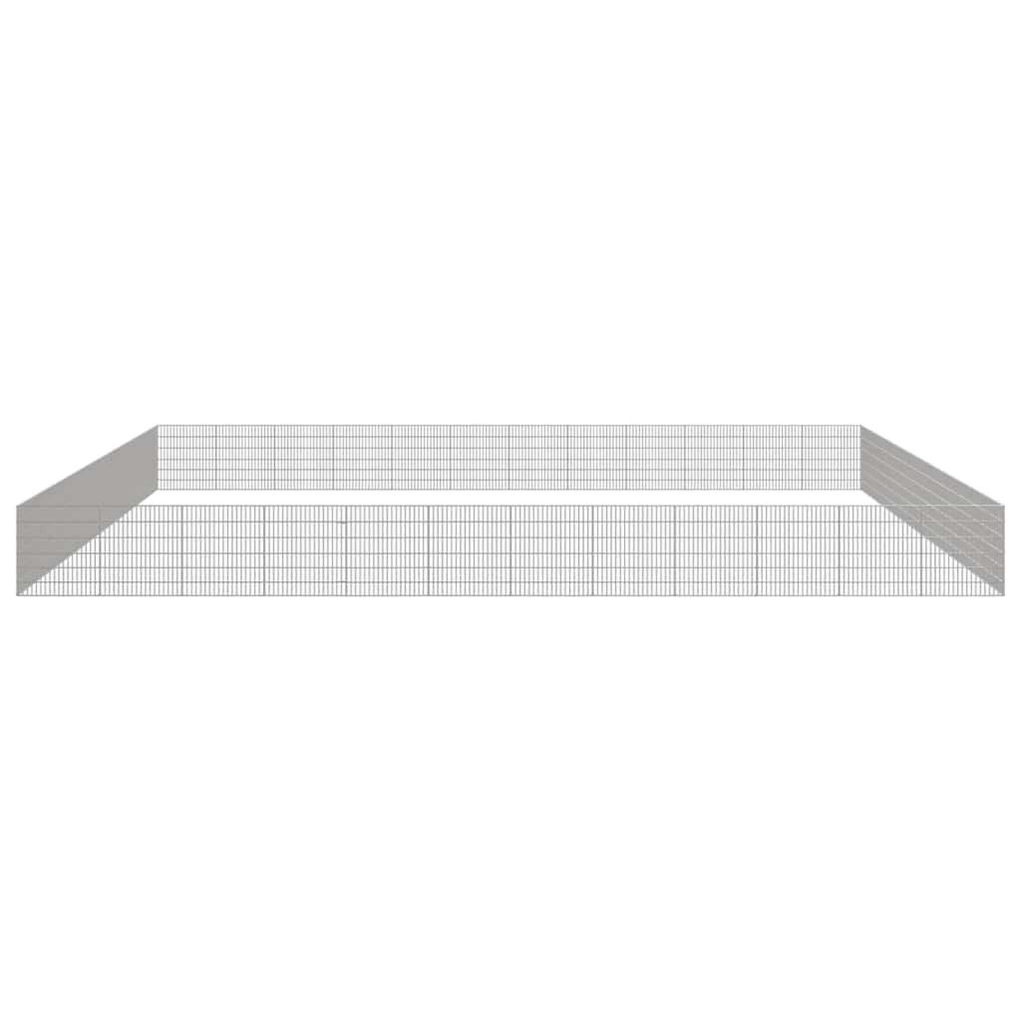 Voir la diapositive 4 : VIDAXL Enclos pour animaux en liberte 48panneaux 54x60cm fer galvanise