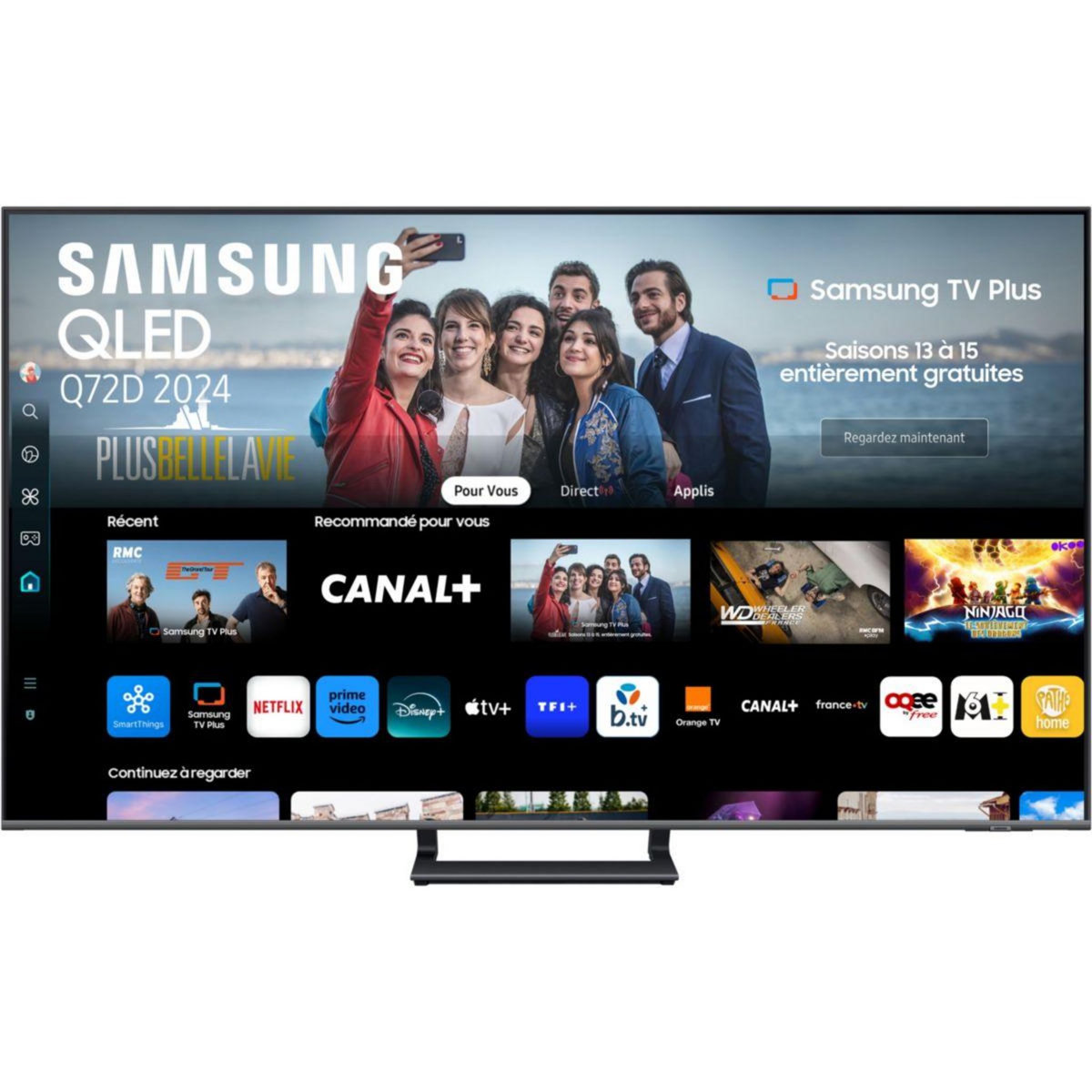 Samsung TV QLED TQ75Q72D 4K UHD AI Smart TV 2024