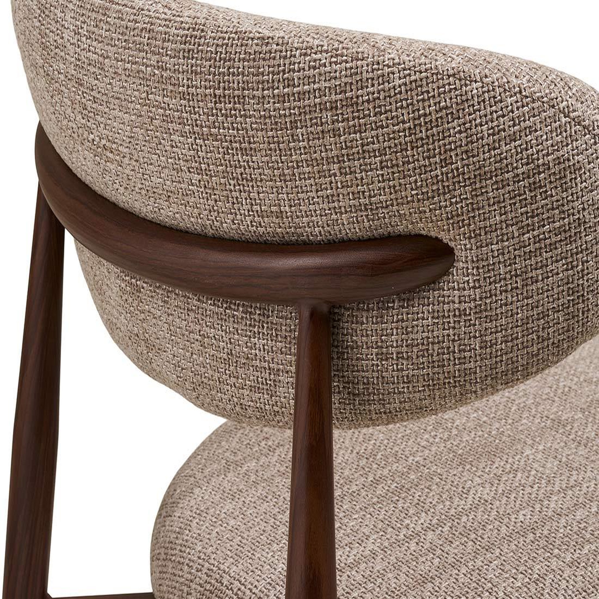 Voir la diapositive 6 : BEST MOBILIER Eddie - lot de 2 chaises en tissu texturé - pieds en acier effet bois