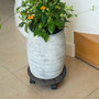 Voir la diapositive 2 : NATURE Support roulant - bois composite, coloris anthracite, charge maxi 50 kg, 4 roulettes -  Ø30 cm - Nature