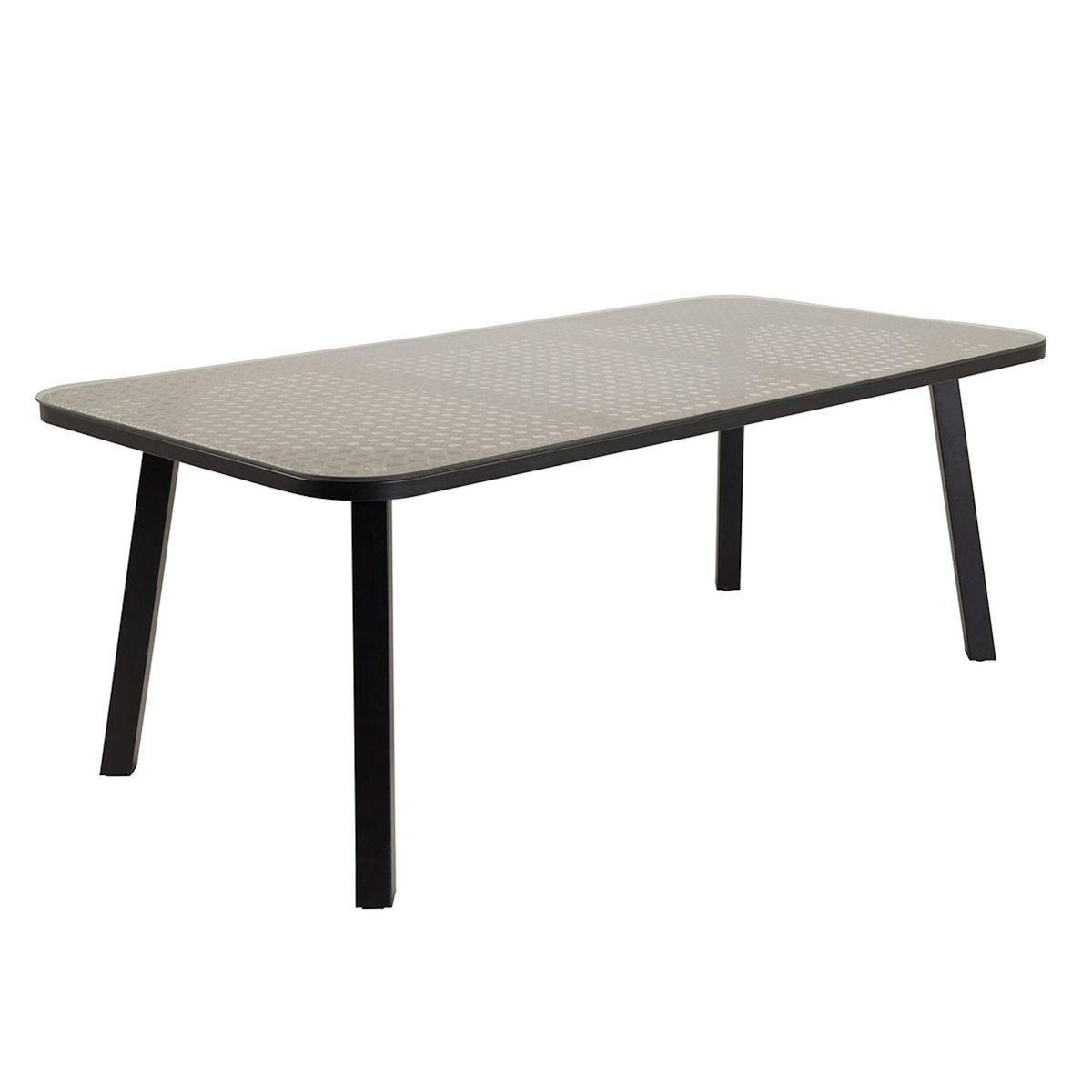 Paris Prix Table de Jardin en Verre  Paola  200cm Noir & Marron