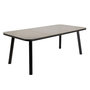 Voir la diapositive 1 : Paris Prix Table de Jardin en Verre  Paola  200cm Noir & Marron