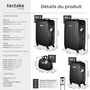 Voir la diapositive 6 : tectake Set de valises rigides 4 pièces, 3 Trolleys, 1 Vanity case, Balance et étiquette bagages inclus noir