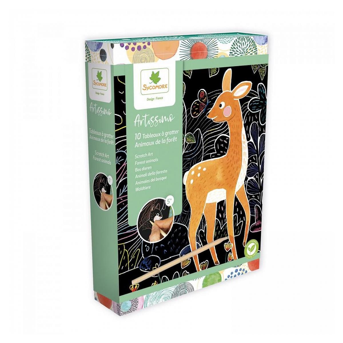 Au Sycomore Artissimo - pm scratch art - animaux de la foret