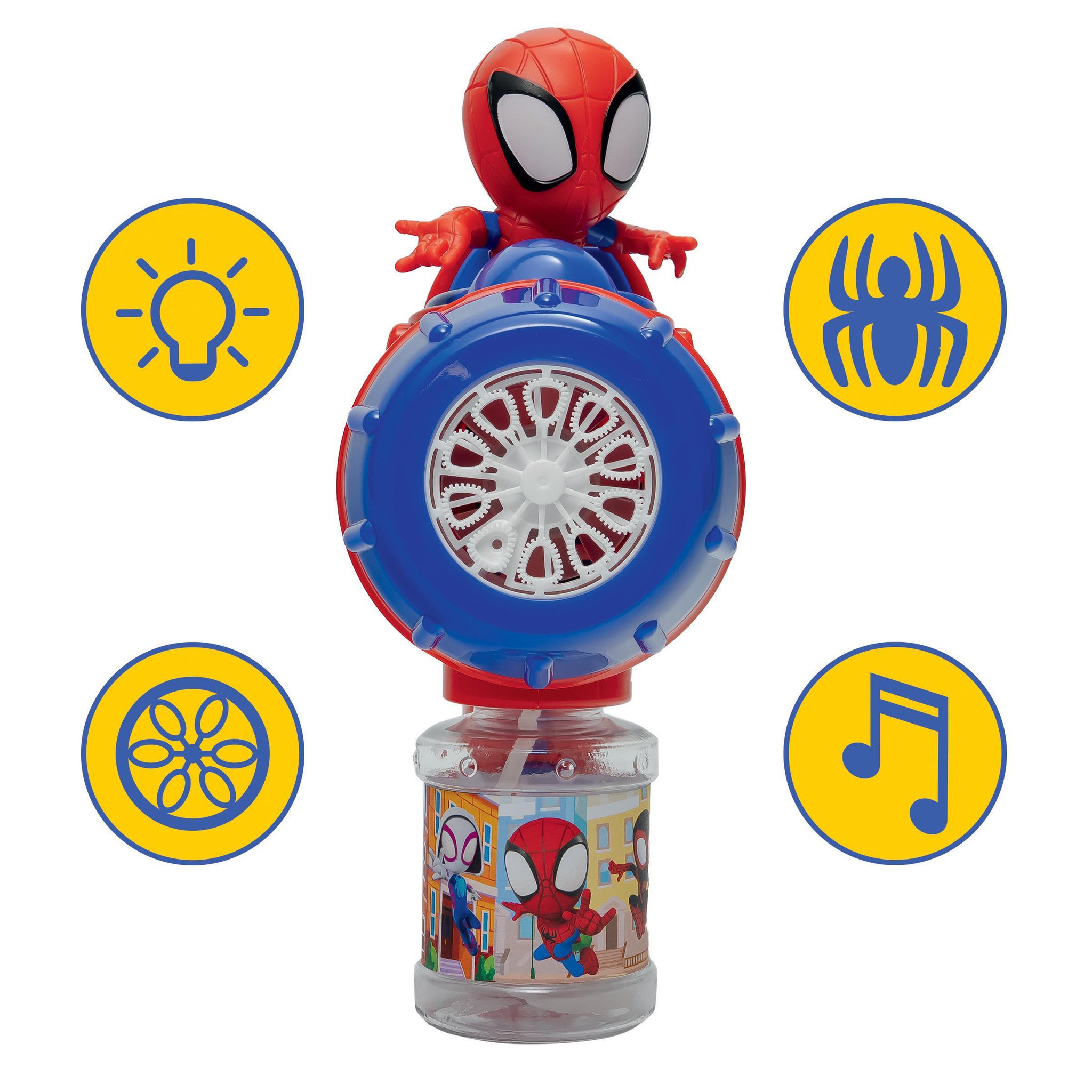 Voir la diapositive 2 : Lexibook Pistolet à Bulles Spidey avec effets lumineux et sonores