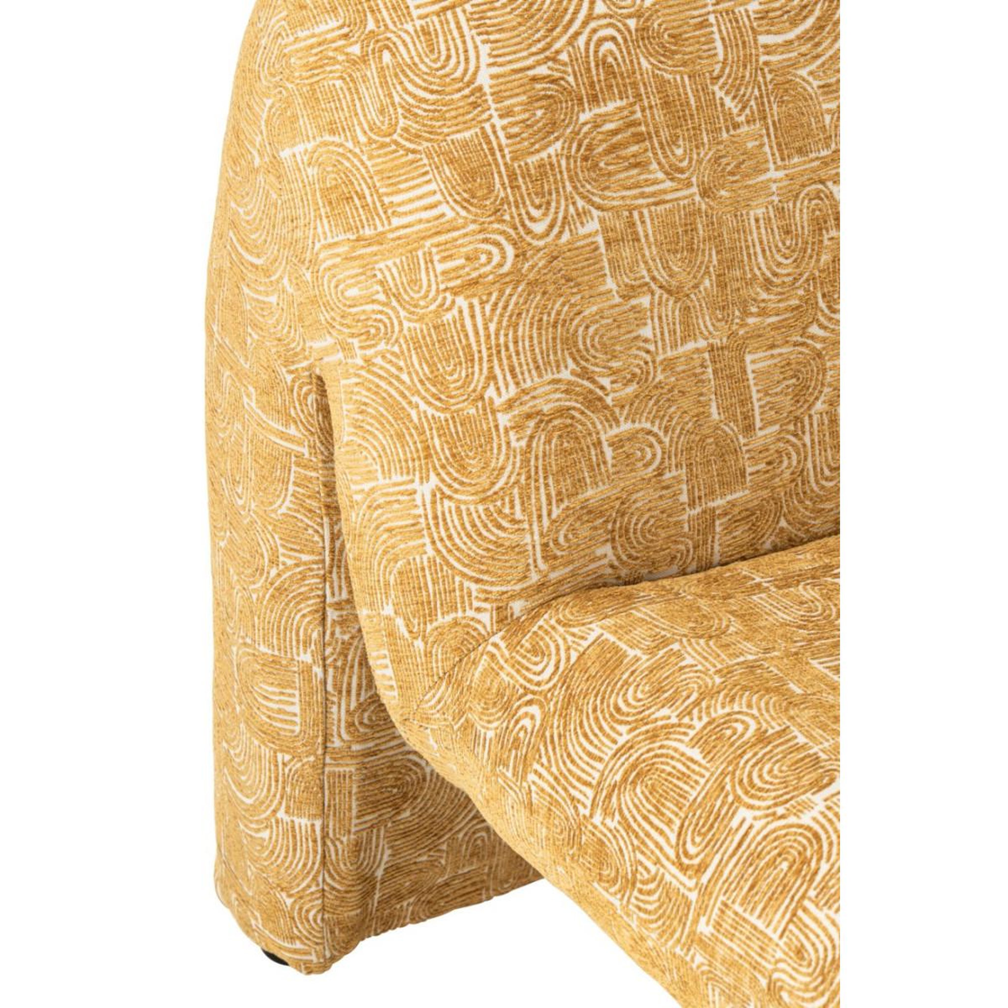 Voir la diapositive 6 : J-LINE Fauteuil design organique  margo  87cm ocre