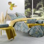 Les Ateliers du Linge Parure housse de couette 100% coton 57fils, hupia. Coloris disponibles : Vert