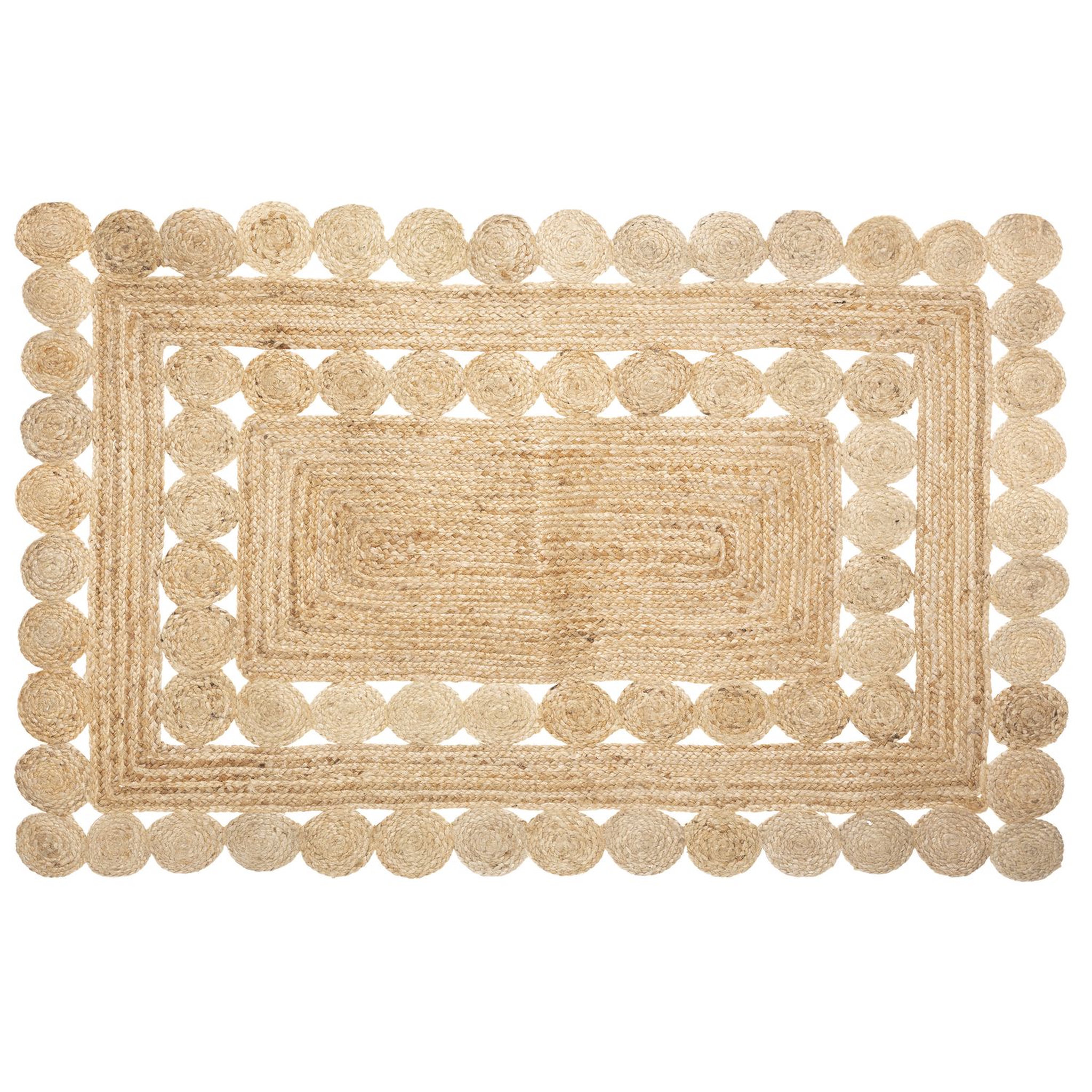 Voir la diapositive 1 : ATMOSPHERA Tapis en jute ajouré rectangulaire - 120 x 170 cm - Beige