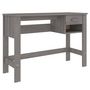 Voir la diapositive 2 : VIDAXL Bureau HAMAR Gris clair 110x40x75 cm Bois massif de pin