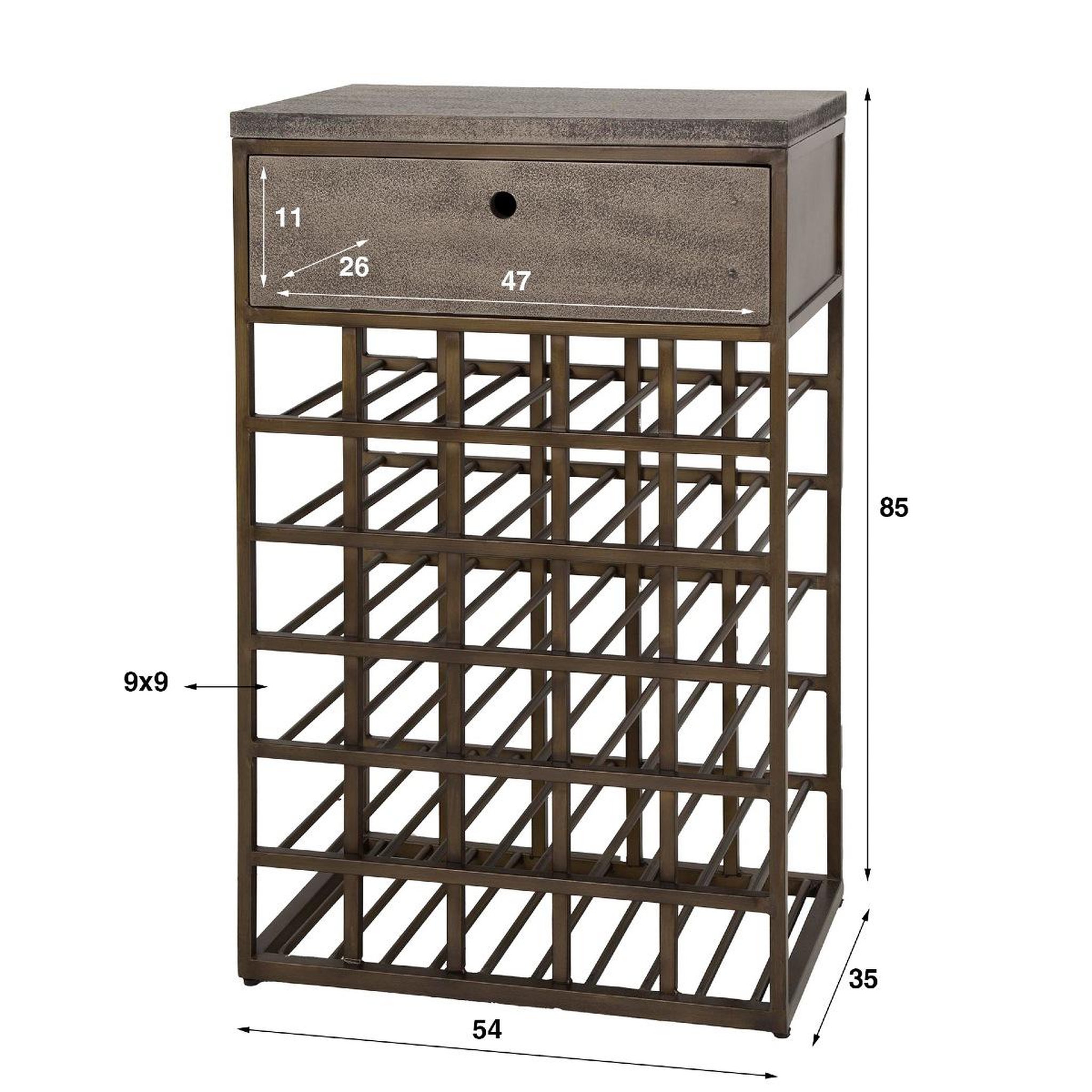 Voir la diapositive 4 : JLC KREATION Armoire à vin en métal style industrielle LOFT
