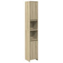 Voir la diapositive 2 : VIDAXL Armoire de salle de bain Chene sonoma 30x30x183,5 cm Agglomere