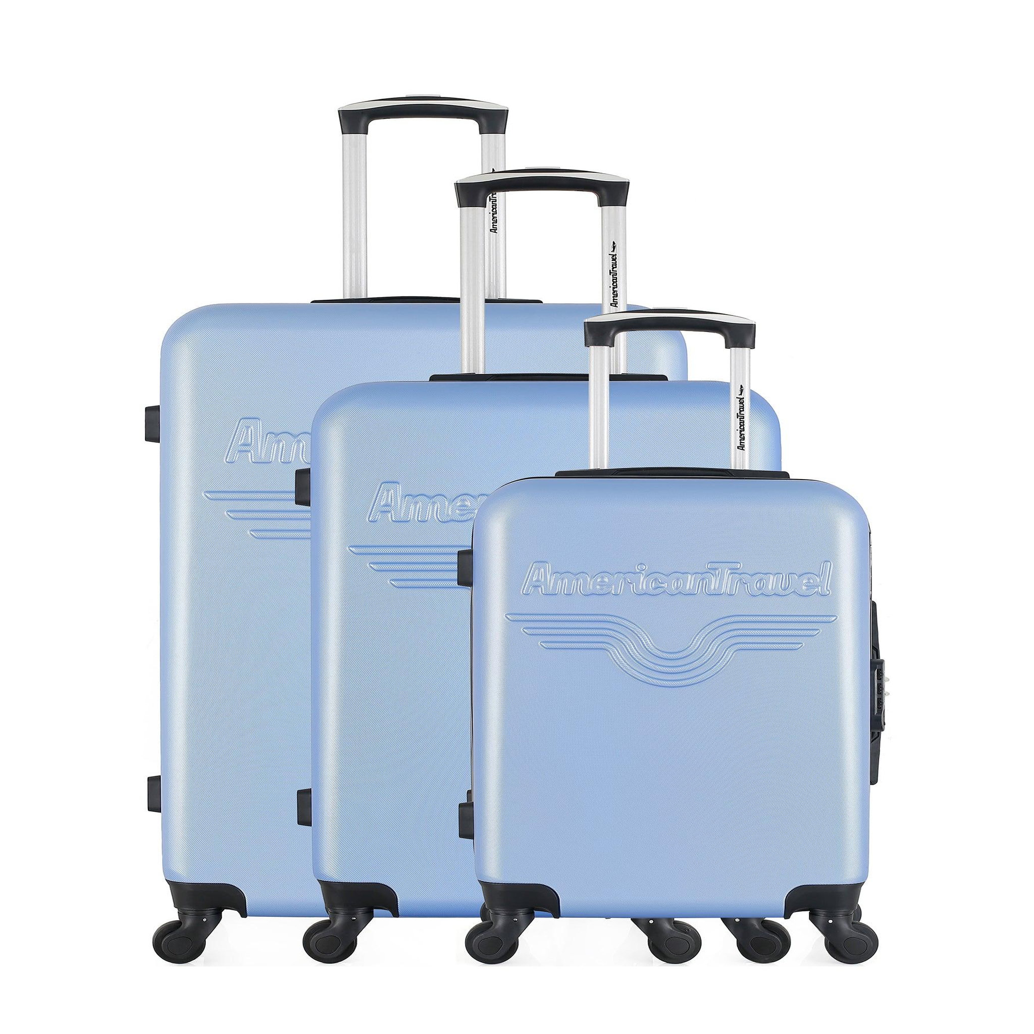 AMERICAN TRAVEL American travel - set de 3 valises chelsea 75 cm 4 roues