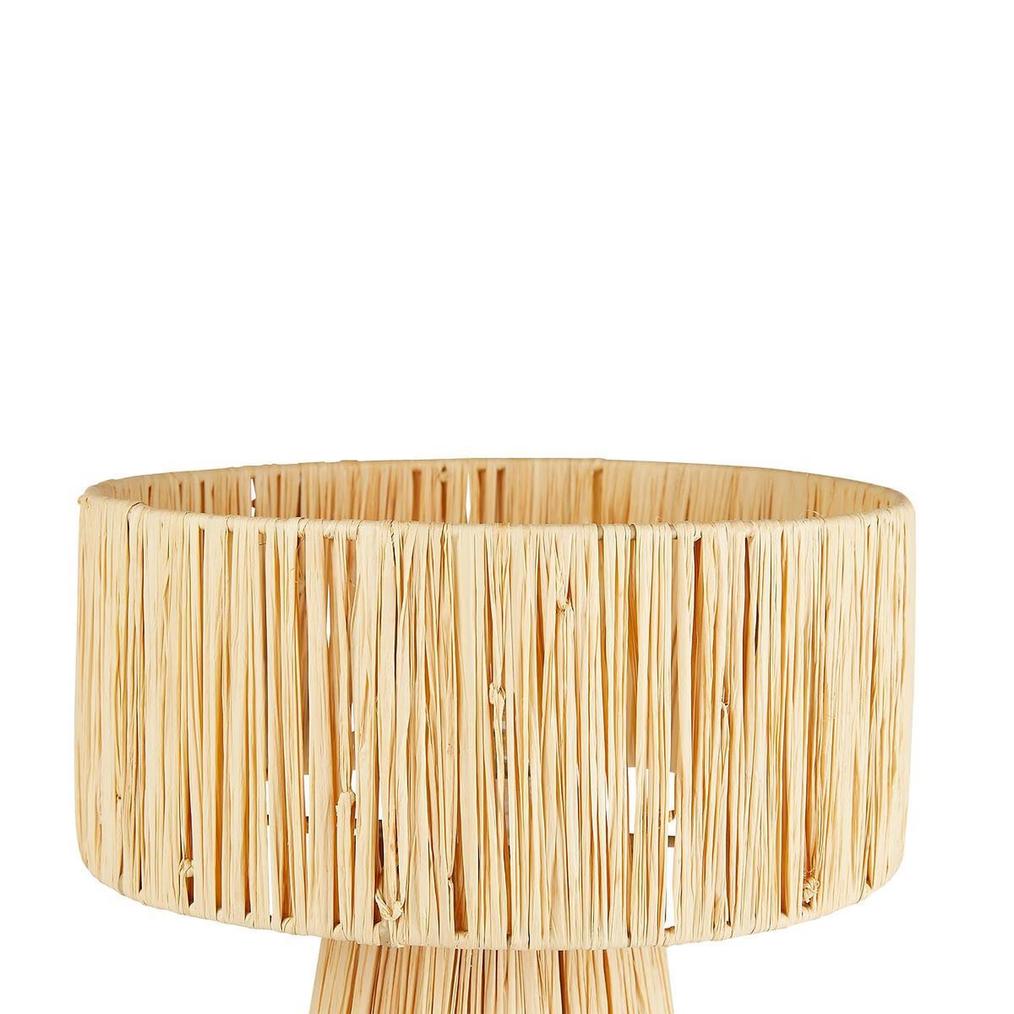 Voir la diapositive 2 : ATMOSPHERA Lampe à poser en raphia  orane  34cm naturel