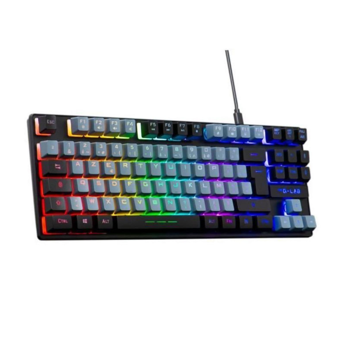 THE G-LAB Clavier Gamer - The G-Lab - KEYZ CAESIUM - RGB - Gris & Noir - TKL