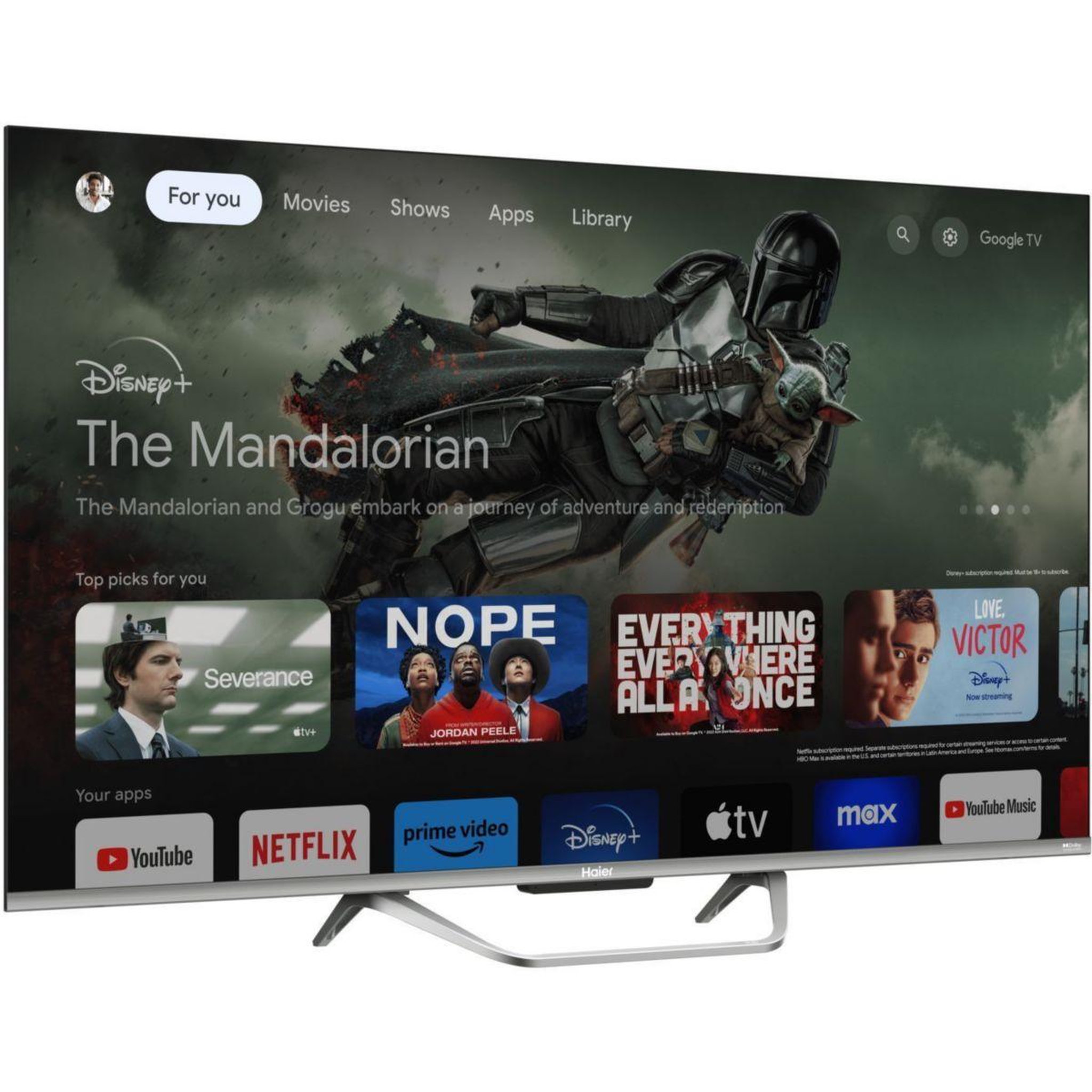 Voir la diapositive 3 : HAIER Tv qled h55q80fux (2026) 55  (140 cm)