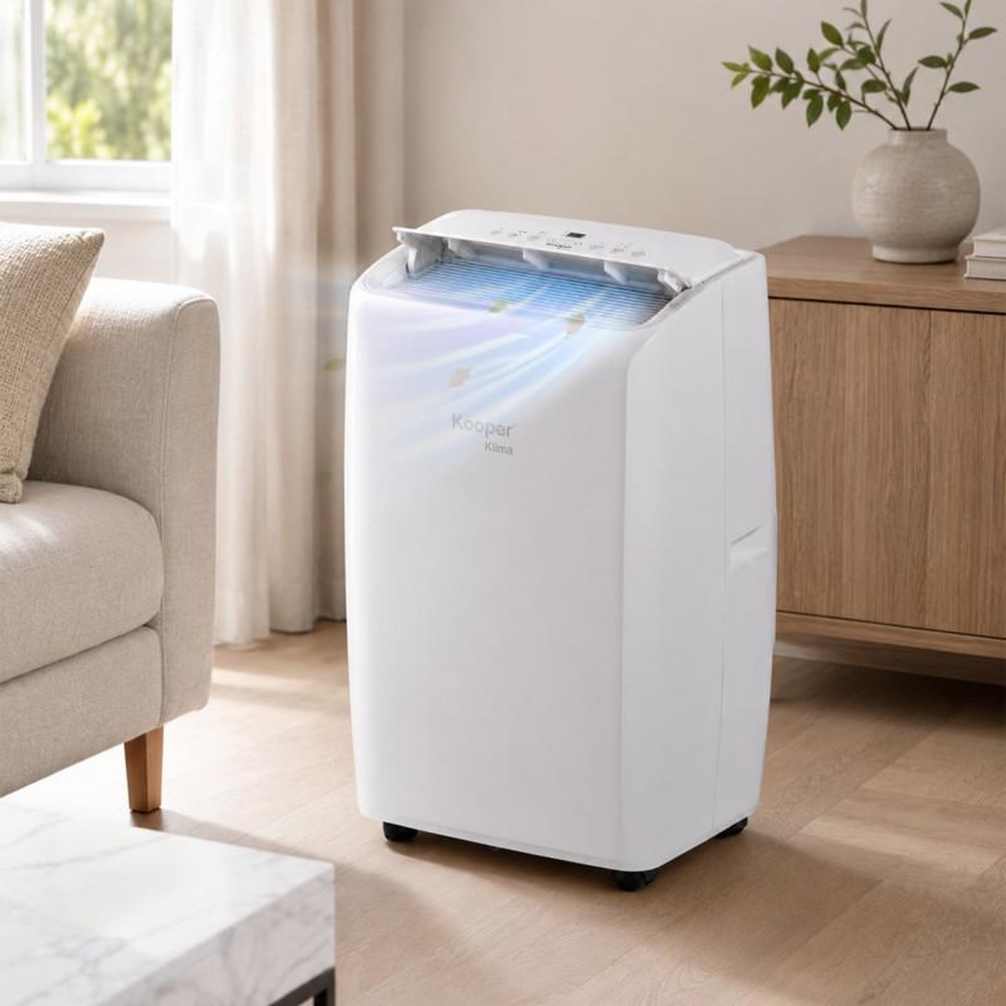 Voir la diapositive 3 : AARKE Kooper - 5925931 - Blanc - Climatiseur Portable - 12000 Btu - Chaud/froid